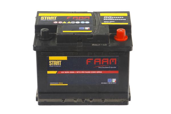 Акумулятор 6СТ-62, FAAM START 62R22 520А, 12В