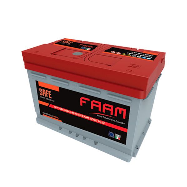 Акумулятор 6СТ-62, FAAM SAFE 62L22 550А, 12В, 62А*год