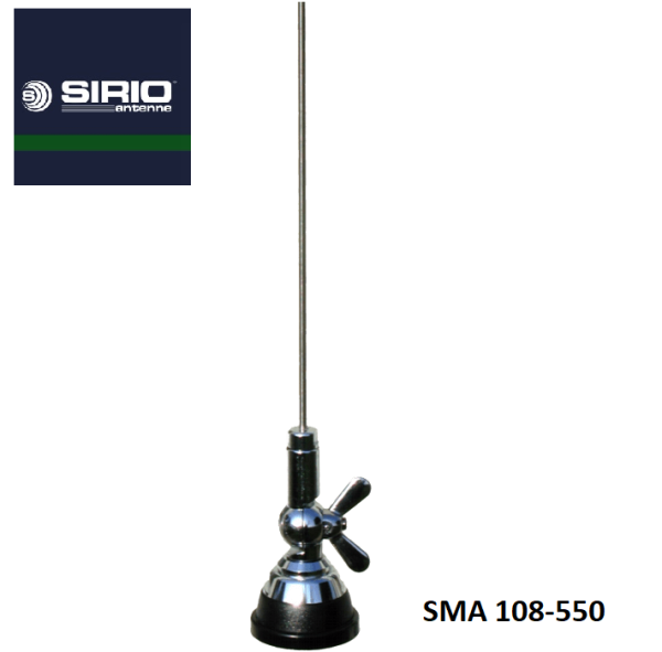 Антена автомобільна SIRIO SMA 108-550 SL VHF, 70 см